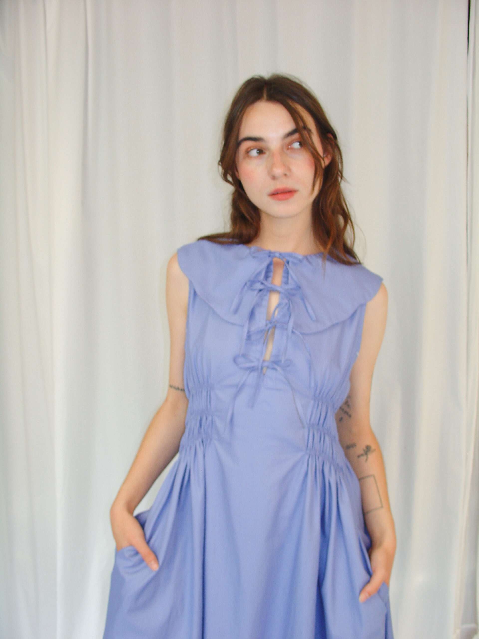 Marie Dress Midi Blue