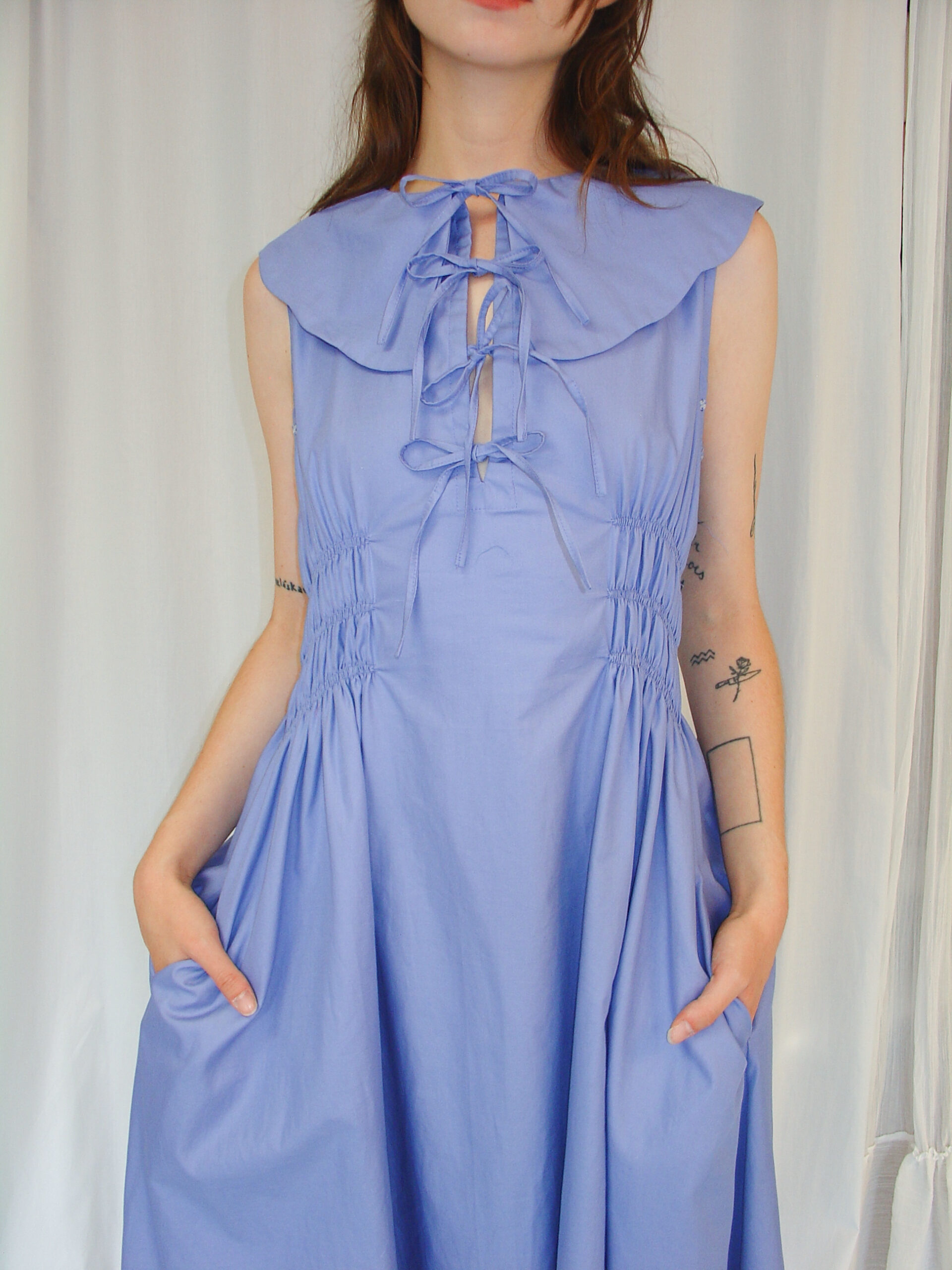 Marie Dress Midi Blue