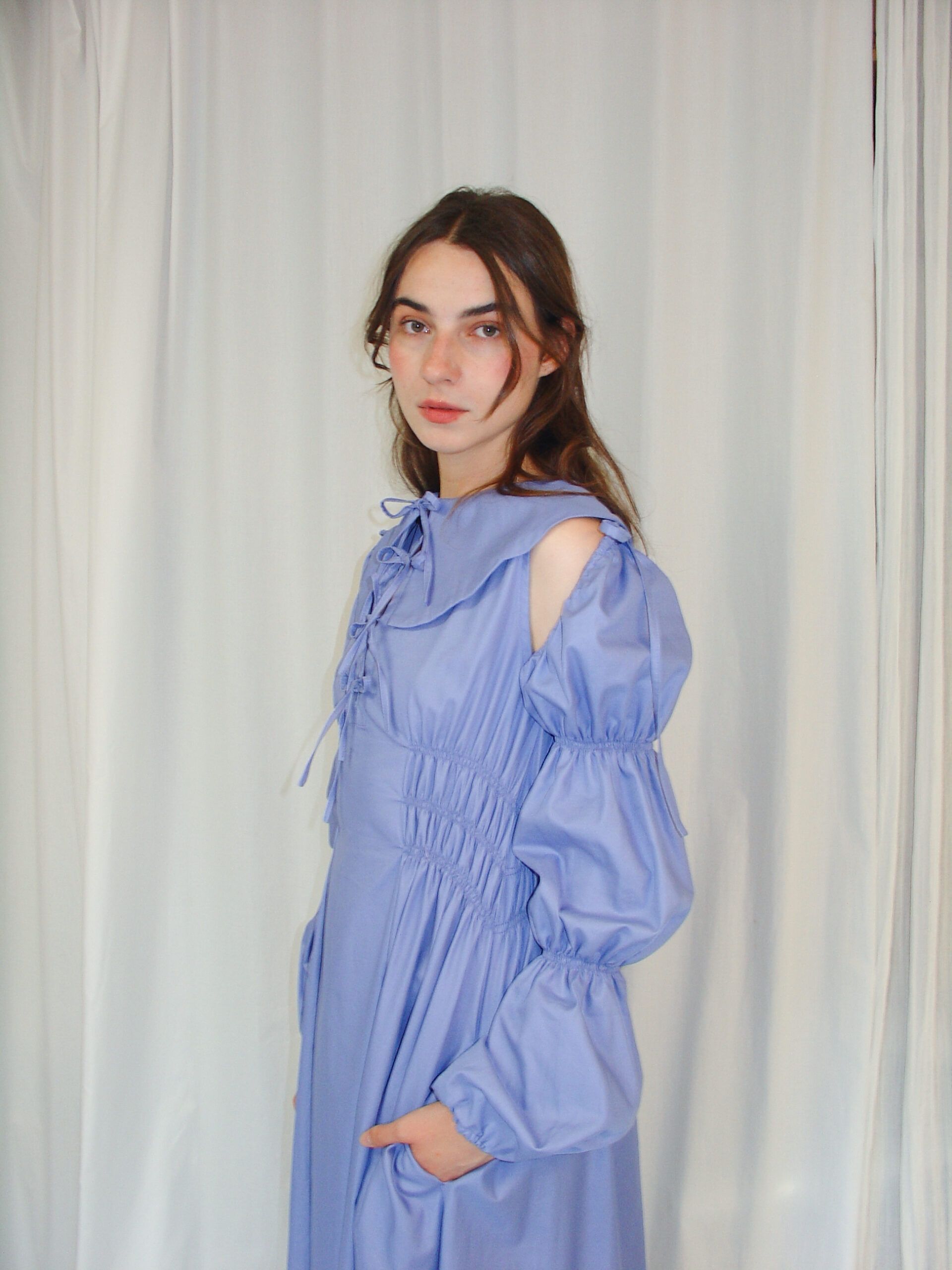 Marie Dress Midi Blue