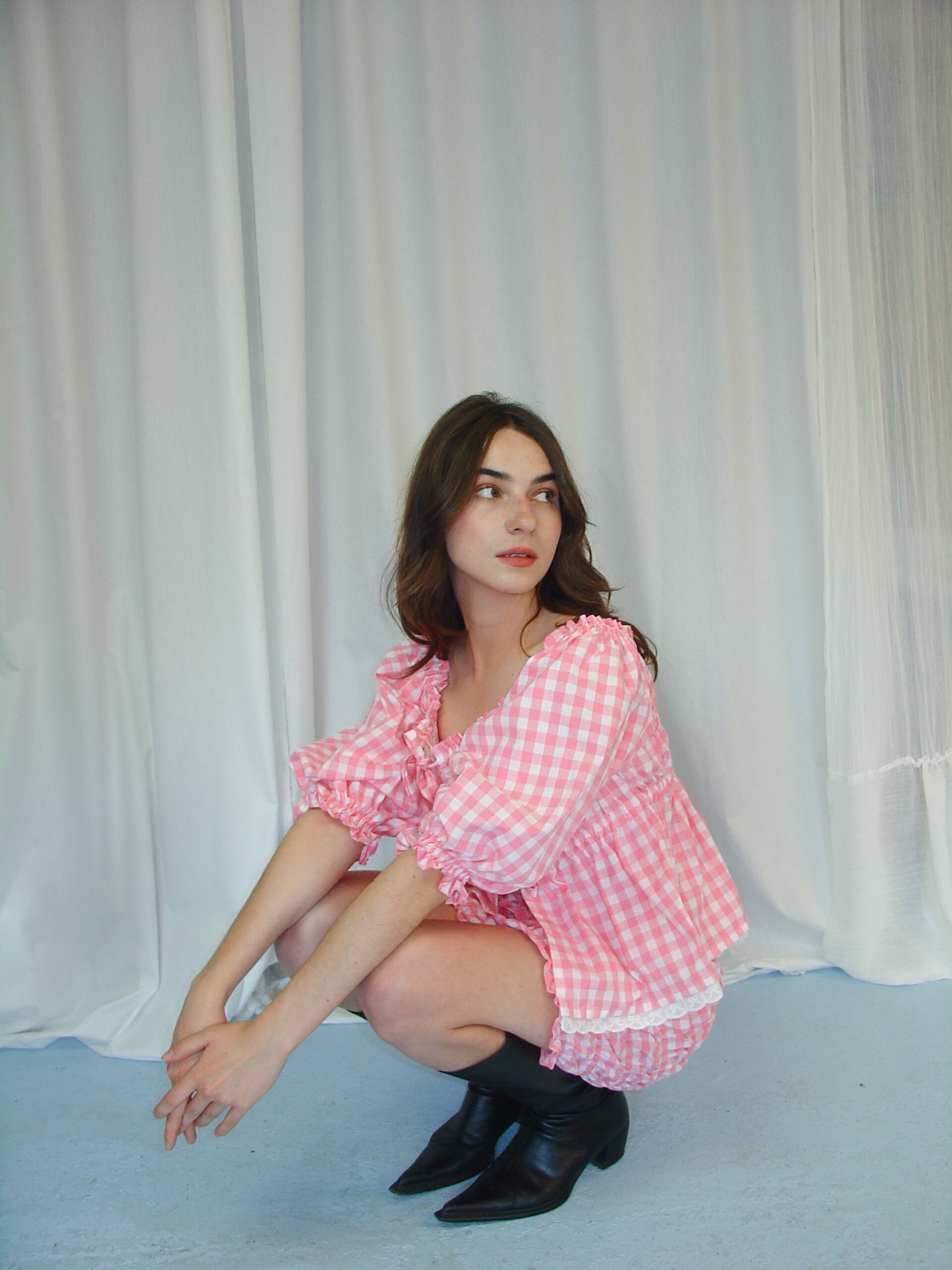 Matilda Top Pink Gingham
