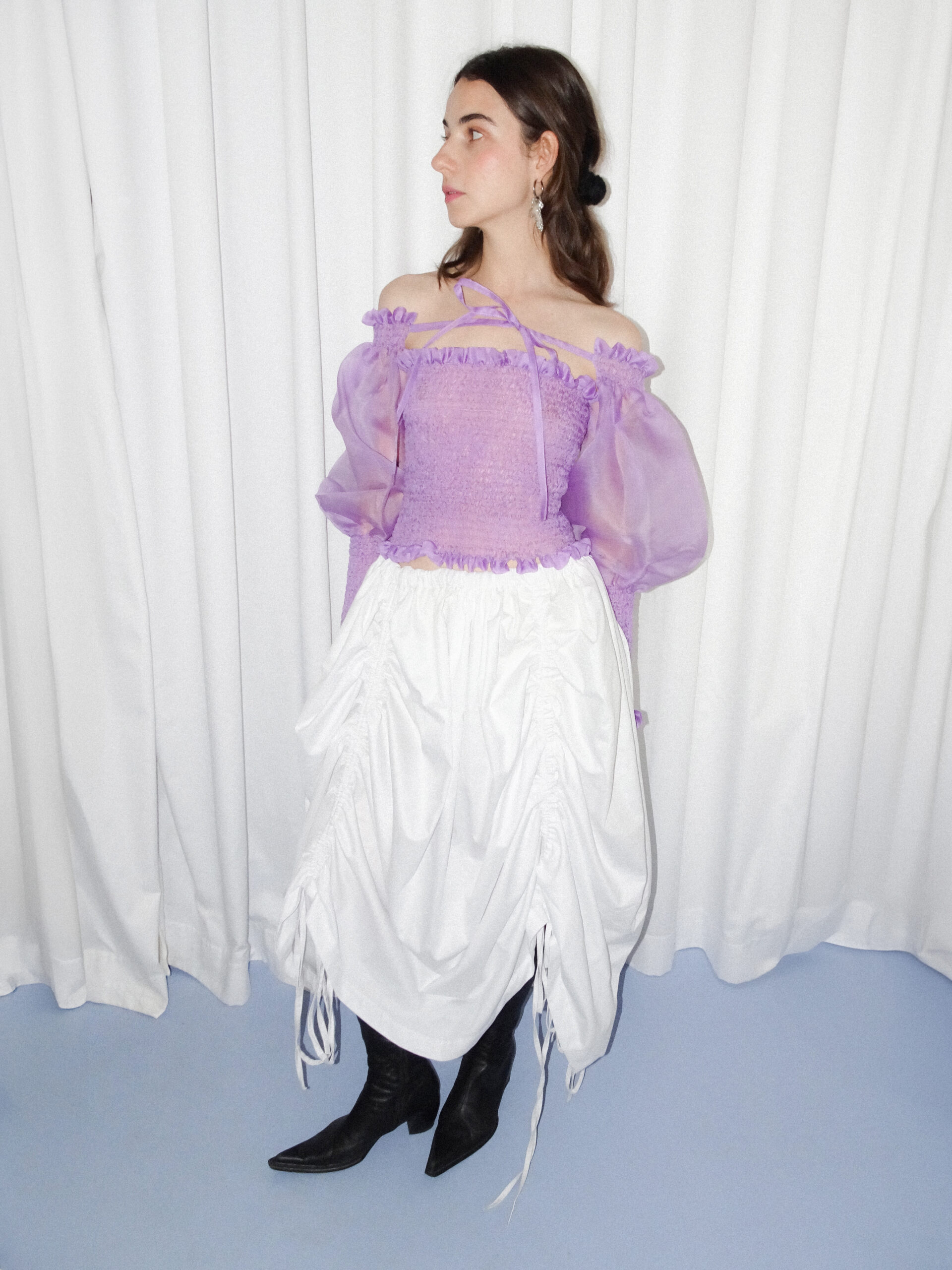 Balloon Skirt White