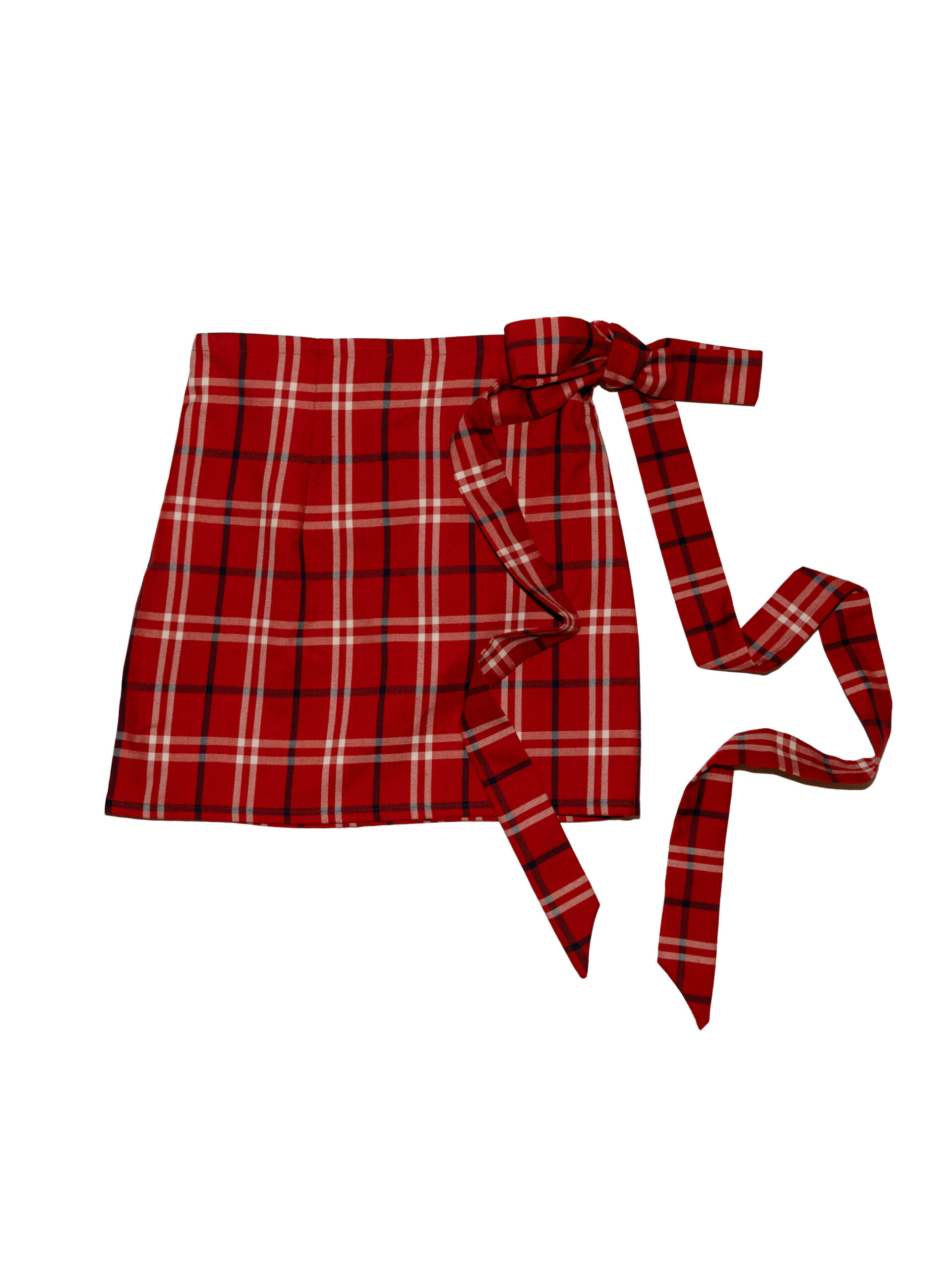 Bow Skirt Red Tartan